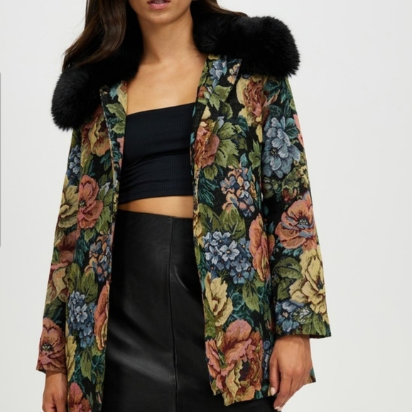 UNREAL FUR MONARCH COAT COLOR:TAPESTRY, SIZE S, RETAIL PRICE $429.00 - Picture 6 of 16